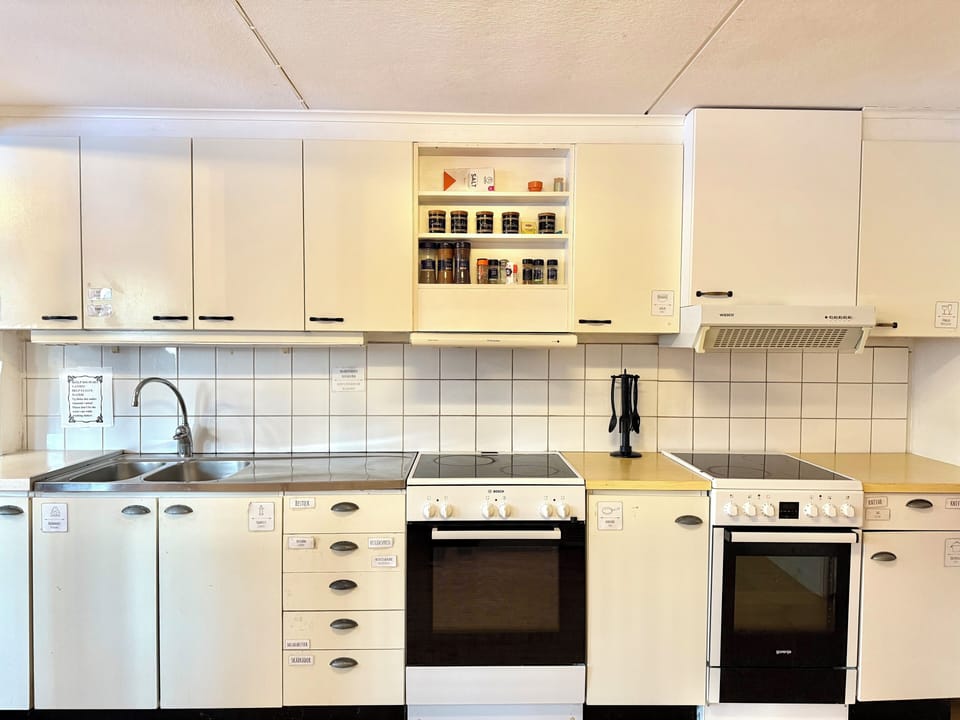 Shared fridge, microwave