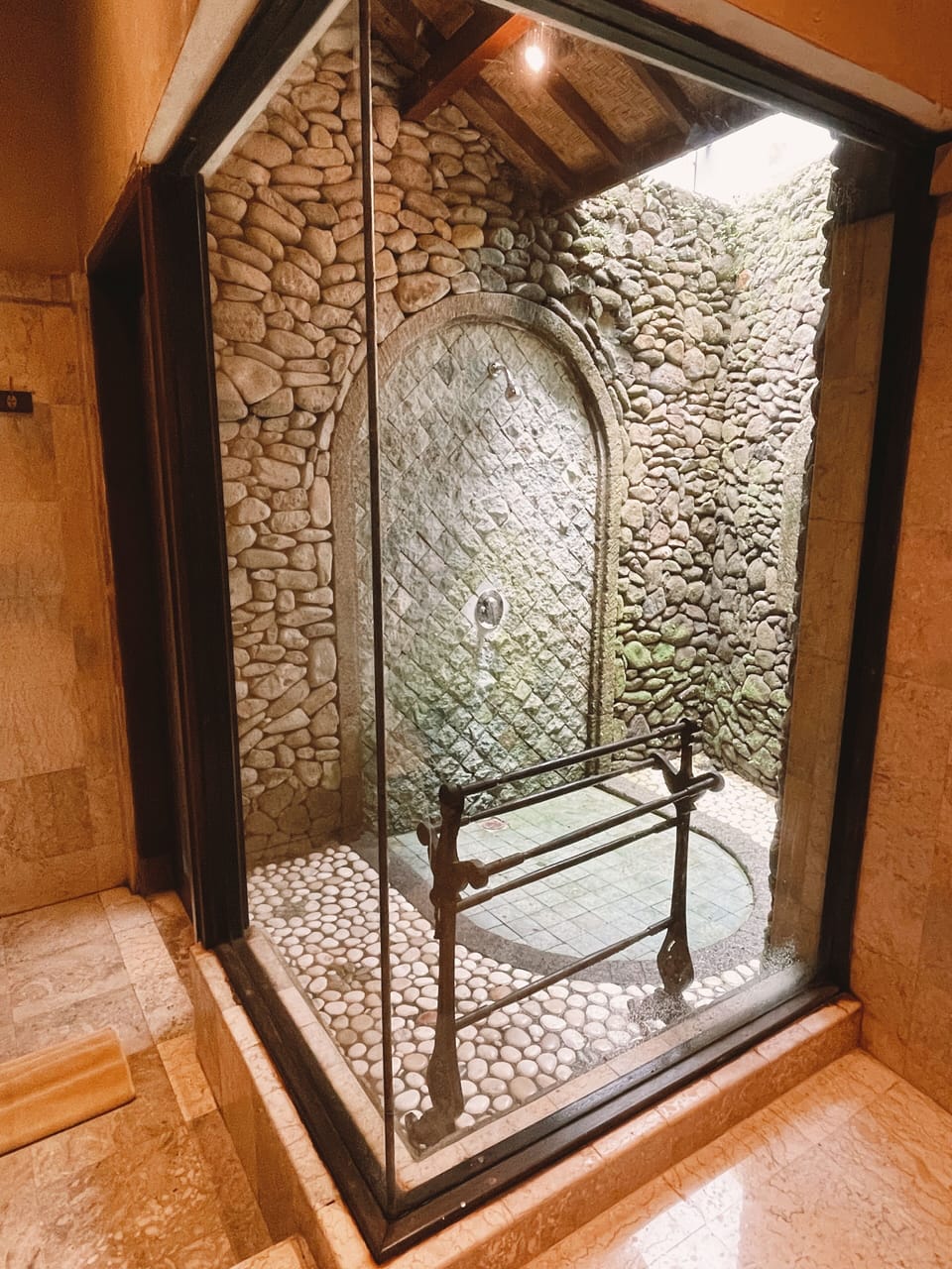 Villa, Garden Area | Bathroom | Shower, free toiletries, hair dryer, towels