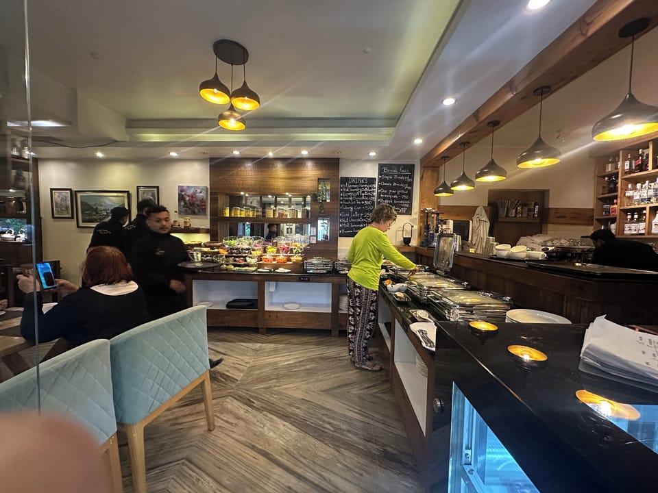 Daily buffet breakfast for a fee