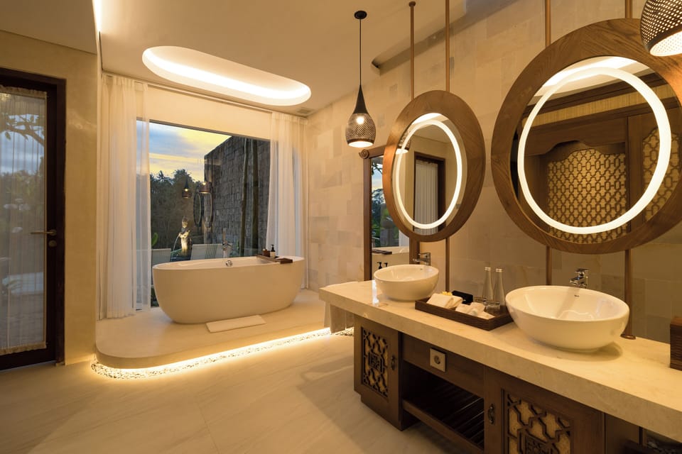 Deluxe Private Pool Villa | Bathroom | Hair dryer, bathrobes, slippers, bidet