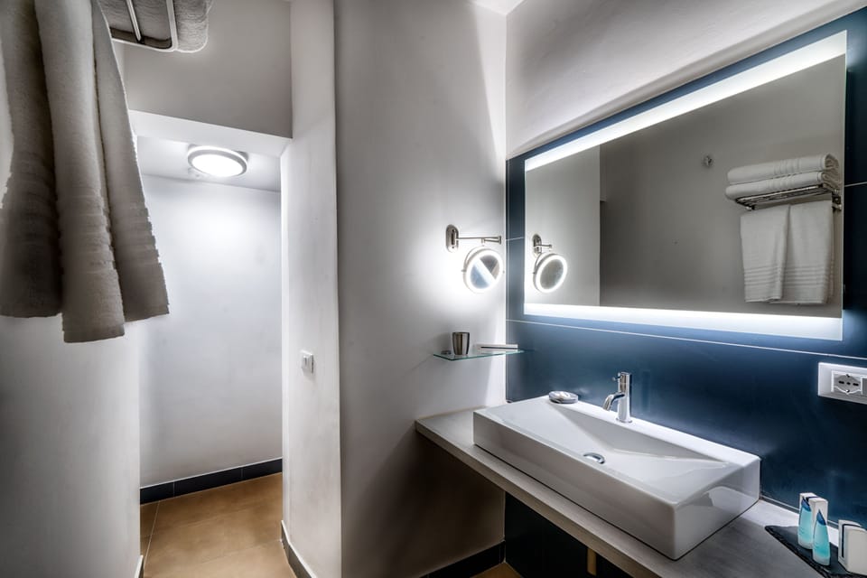 Standard Double or Twin Room | Bathroom | Shower, hair dryer, towels, soap