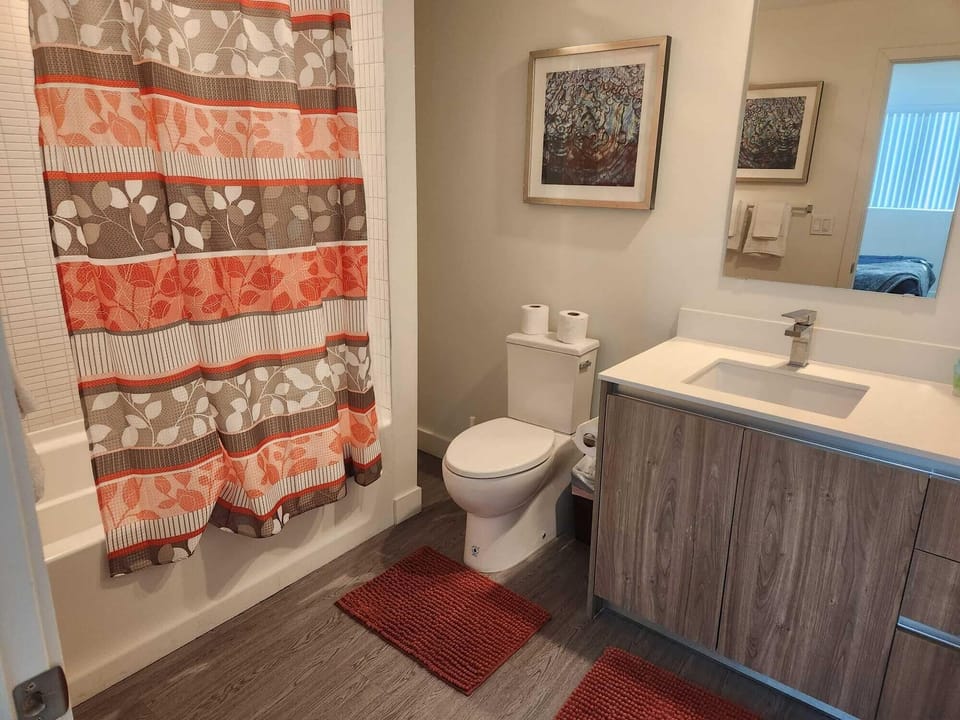Free toiletries, hair dryer, towels, soap