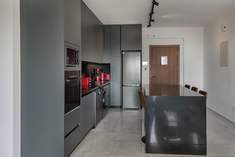 Luxury Apartment, Sea View | 2 bedrooms, in-room safe, blackout drapes, iron/ironing board
