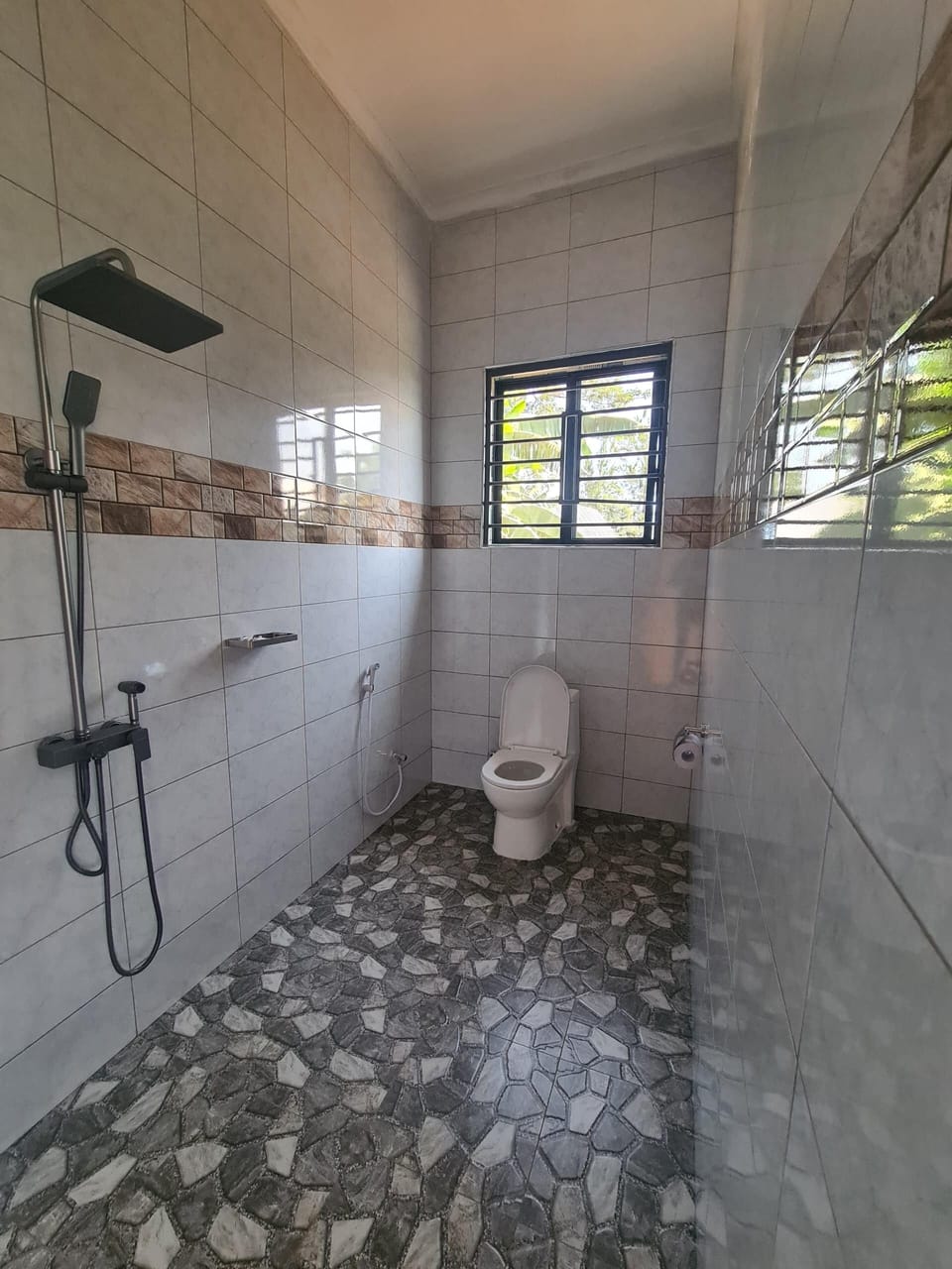 Comfort Double Room Single Use, Balcony, Mountain View | Bathroom | Shower, slippers, towels, soap