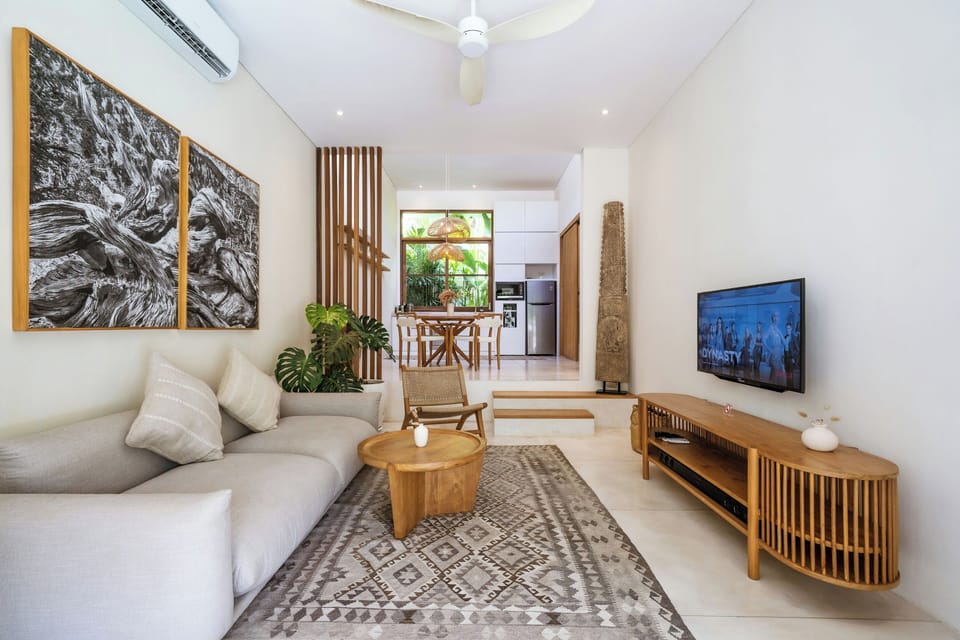 Economy Villa, Patio | Living room | 42-inch Smart TV with digital channels