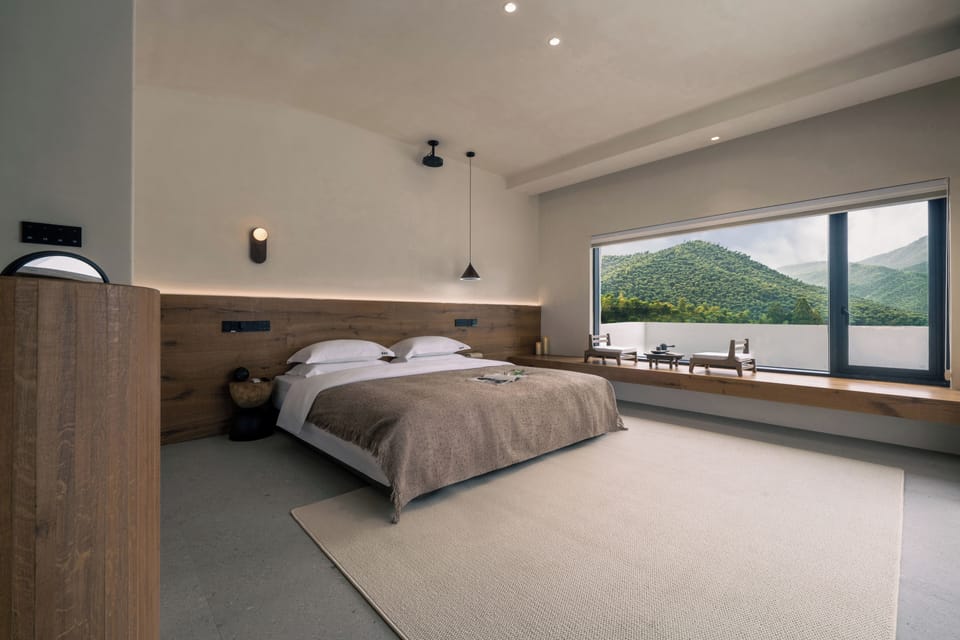 Luxury Double Room, 1 King Bed, Patio, Hill View | Down comforters, free minibar items, rollaway beds, free WiFi