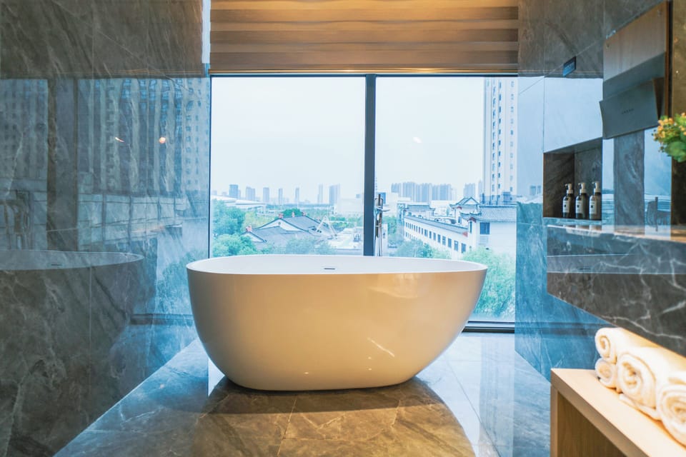 Free toiletries, hair dryer, slippers, bidet