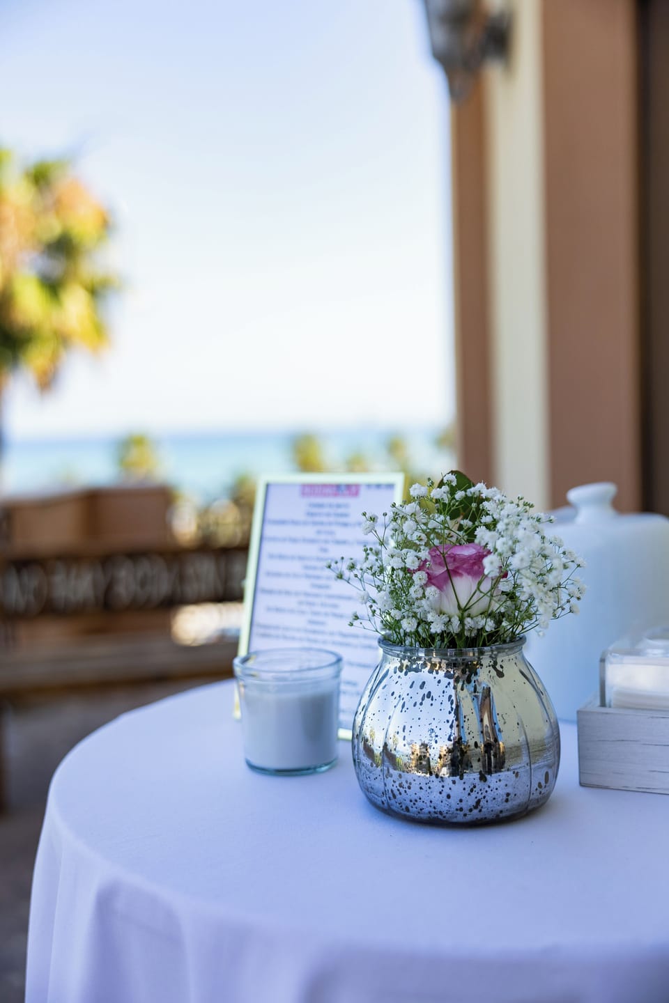 Outdoor wedding area