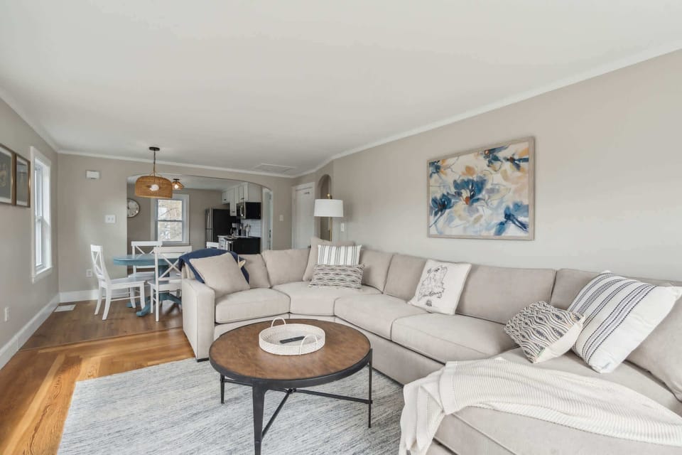 Apartment, Multiple Beds, Kitchen, Garden View (The Coastal Nest) | Living area | 50-inch flat-screen TV with digital channels