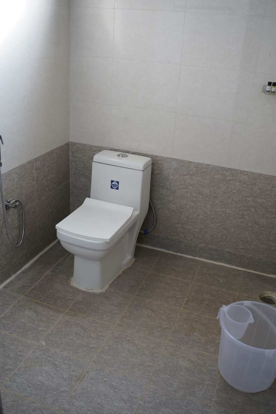 Shower, towels, soap, shampoo