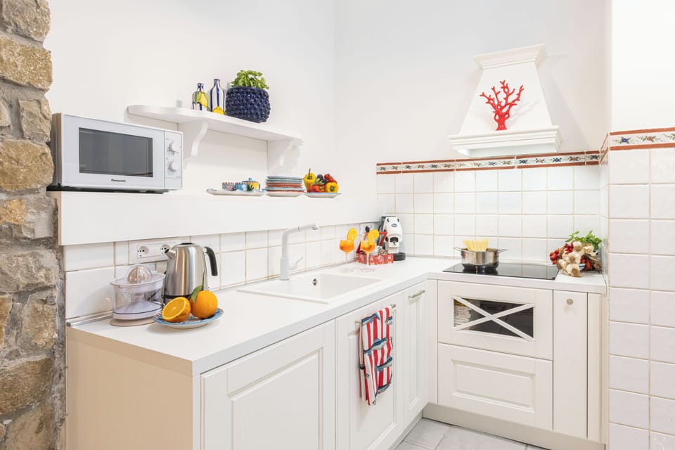 Villa, 3 Bedrooms, Patio, Sea View | Private kitchen | Espresso maker, electric kettle