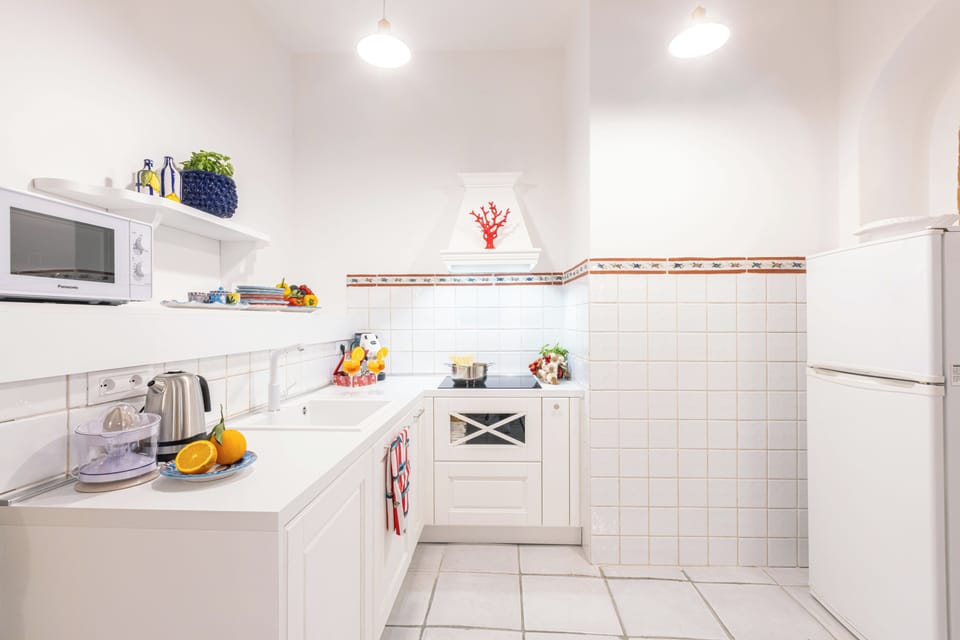 Villa, 3 Bedrooms, Patio, Sea View | Private kitchen | Espresso maker, electric kettle