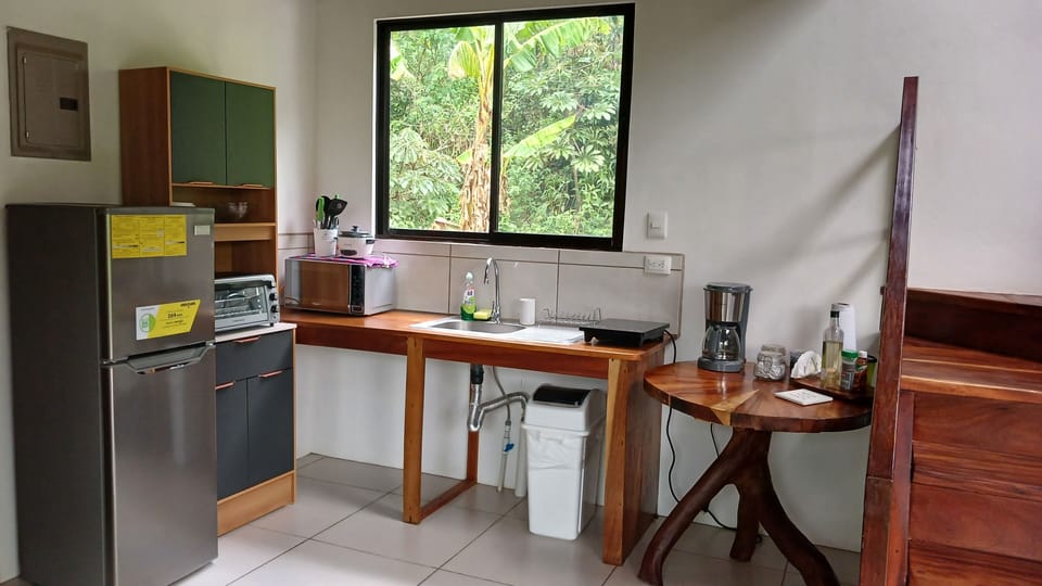Comfort Apartment, Balcony, Mountain View | Private kitchen | Fridge, microwave, oven, stovetop