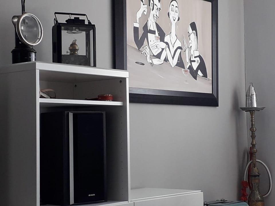 Panoramic Penthouse | Living area | 40-inch flat-screen TV with digital channels, Smart TV, books
