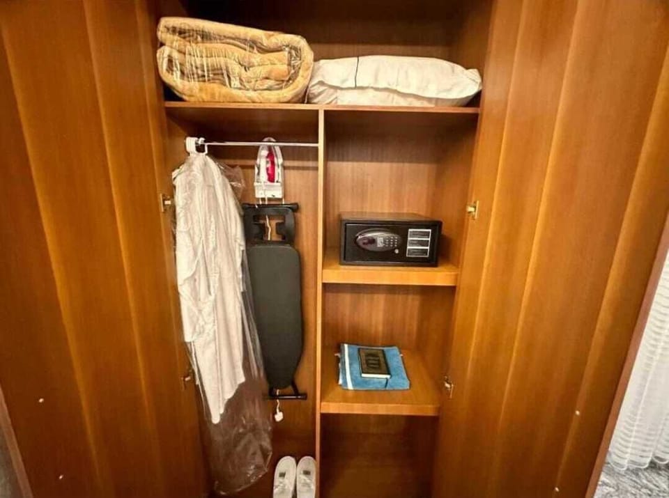 In-room safe, desk, laptop workspace, blackout drapes