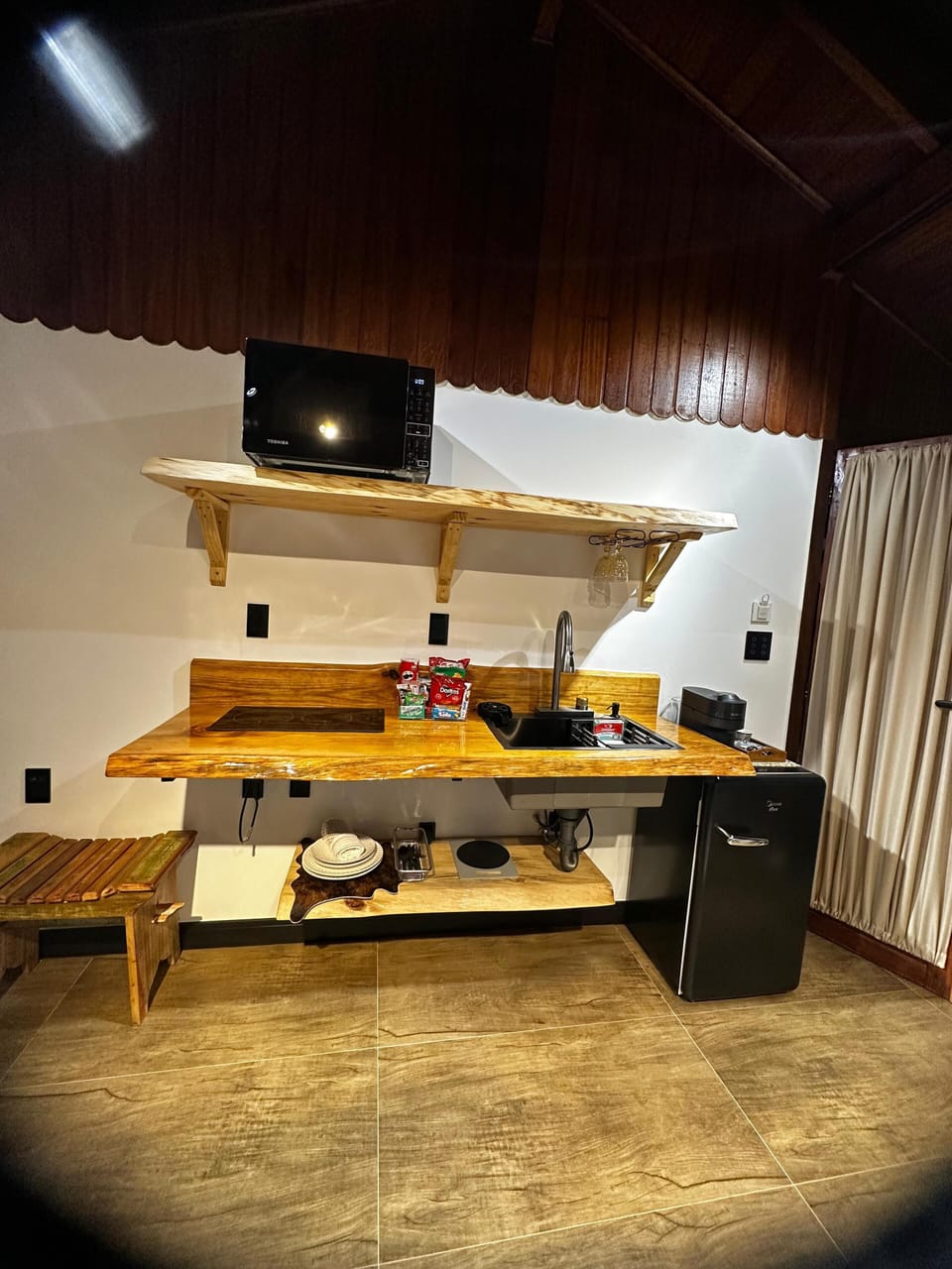 Deluxe Chalet, 1 King Bed, Mountain View | Private kitchen | Espresso maker, mini-fridge, microwave, oven