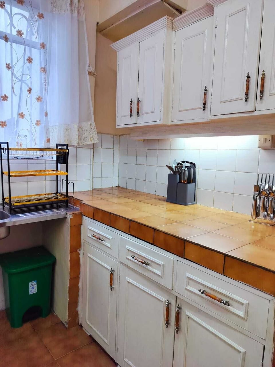 Classic Apartment | Private kitchen | Fridge, microwave, dining tables