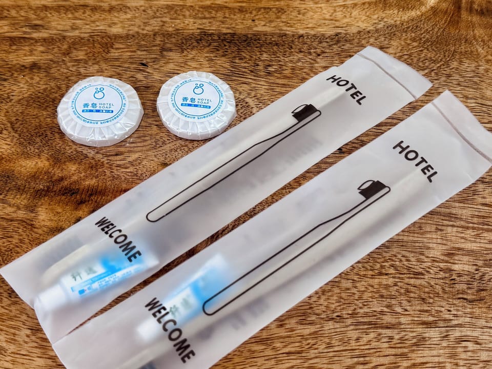 Free toiletries, bidet, towels, soap