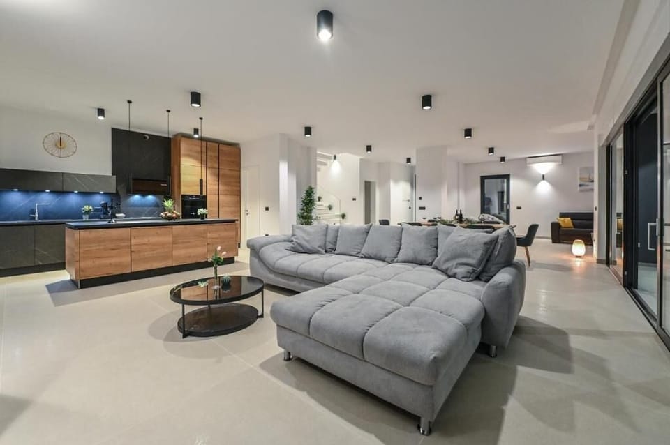 Luxury Villa, 4 Bedrooms, Private Pool | Living area | 30-cm TV with satellite channels