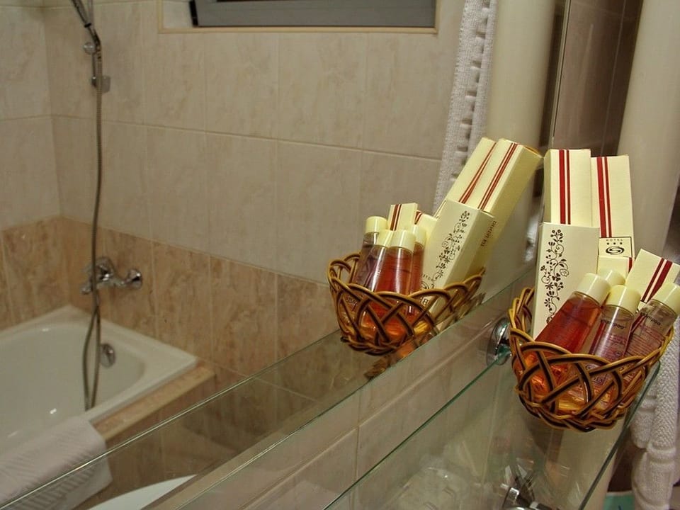 Free toiletries, hair dryer, towels