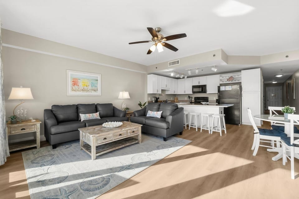 Condo, 1 King Bed with Sofa bed (Laketown Wharf 713- Our Lil Sea-cret) | Living area | TV