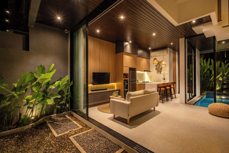 Deluxe Villa, 2 Bedrooms, Garden View | Living area | 43-inch Smart TV with digital channels, Netflix, streaming services