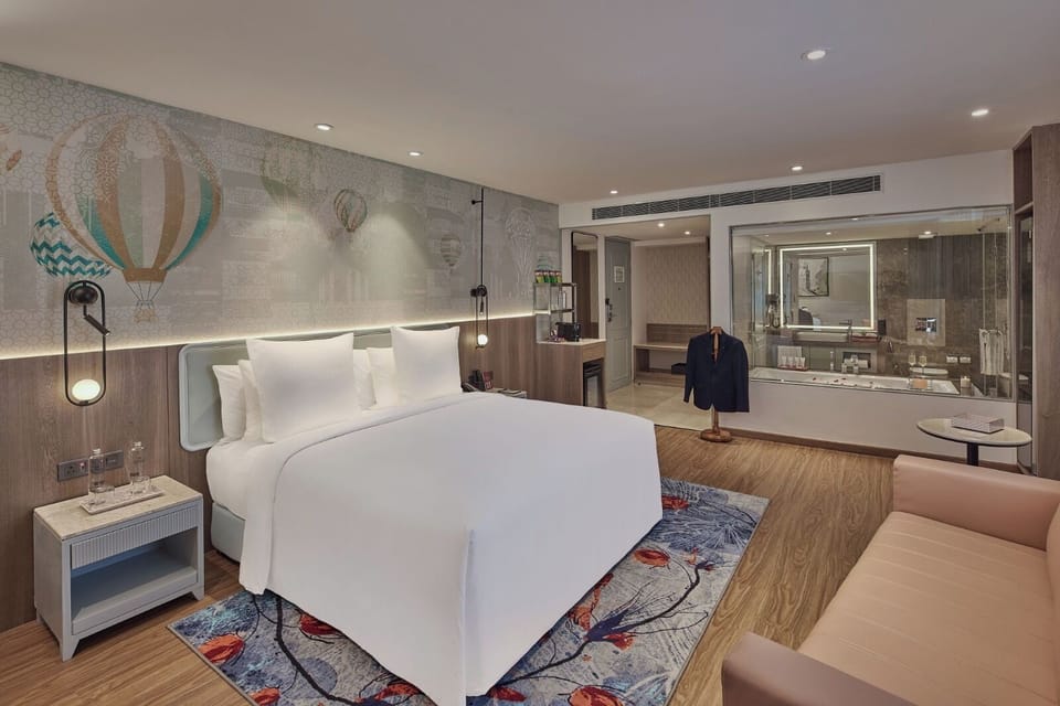 Prestige Room Smart Laundry, Espresso Machine and Non-Alcoholic Mini Bar | Premium bedding, down comforters, minibar, in-room safe
