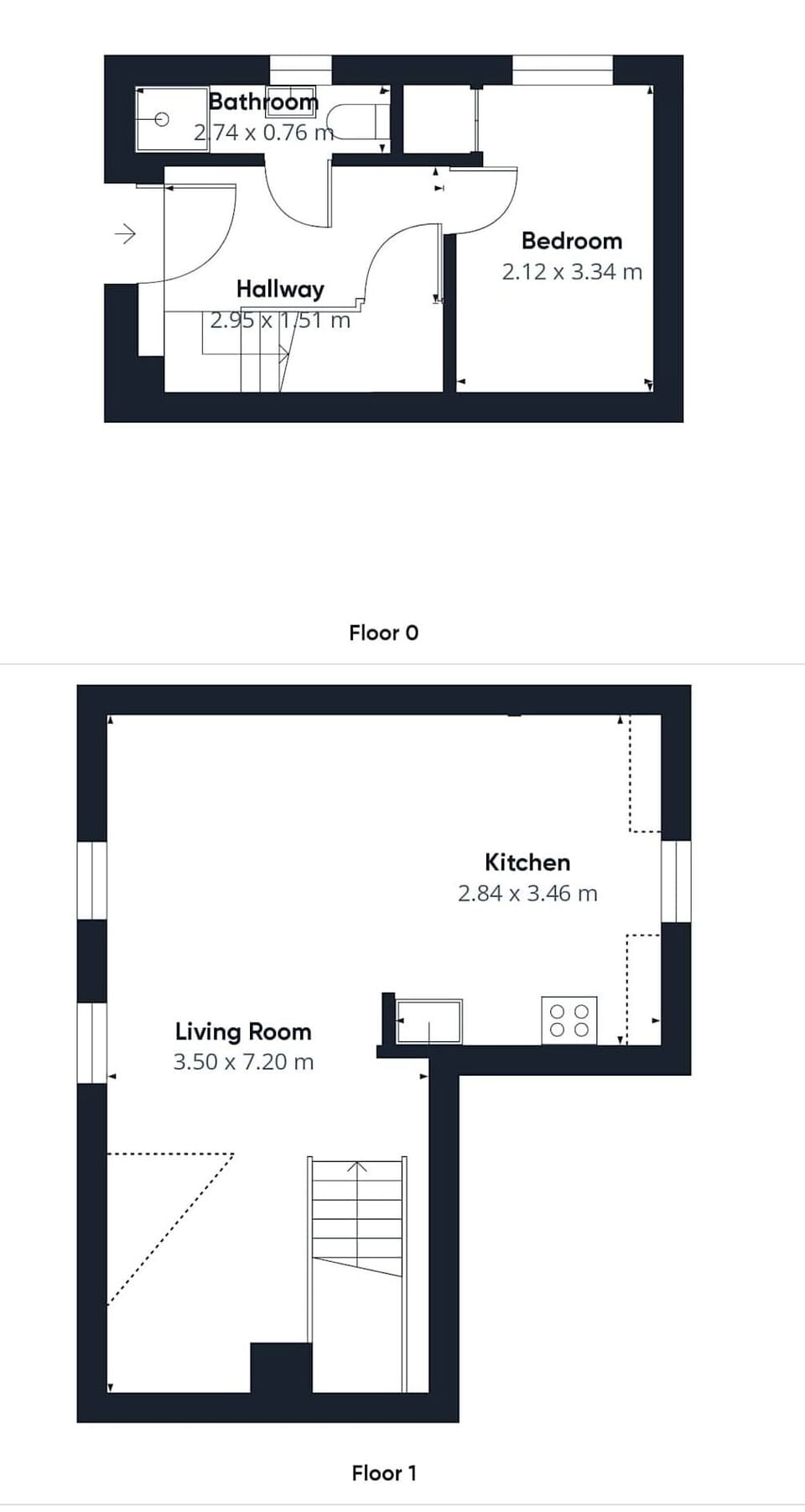 House | 1 bedroom, desk