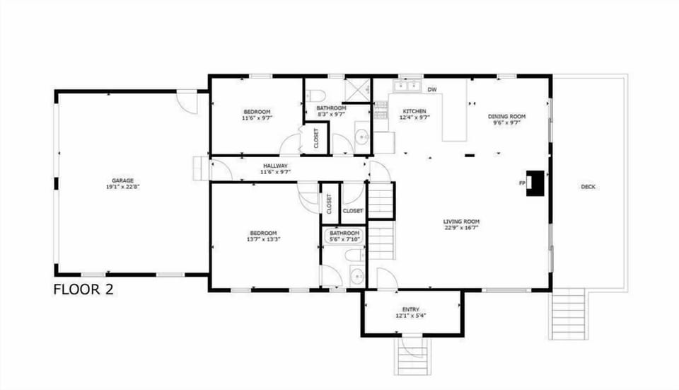 House, Multiple Beds (The Mendon House) | Floor plan