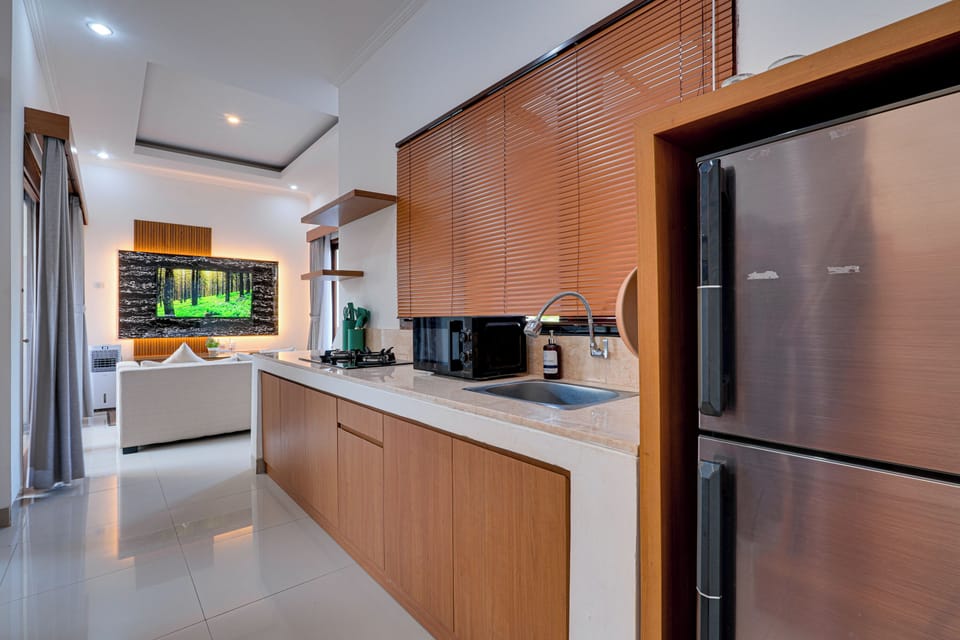 Villa, Pool View | Private kitchen | Electric kettle, dining tables