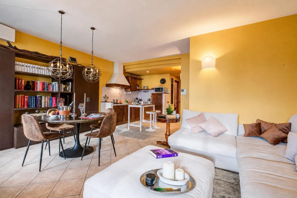 Standard Apartment, 1 Bedroom, Balcony, Mountainside (Alice Suite Terrace, lake view & Park) | Living area | Flat-screen TV