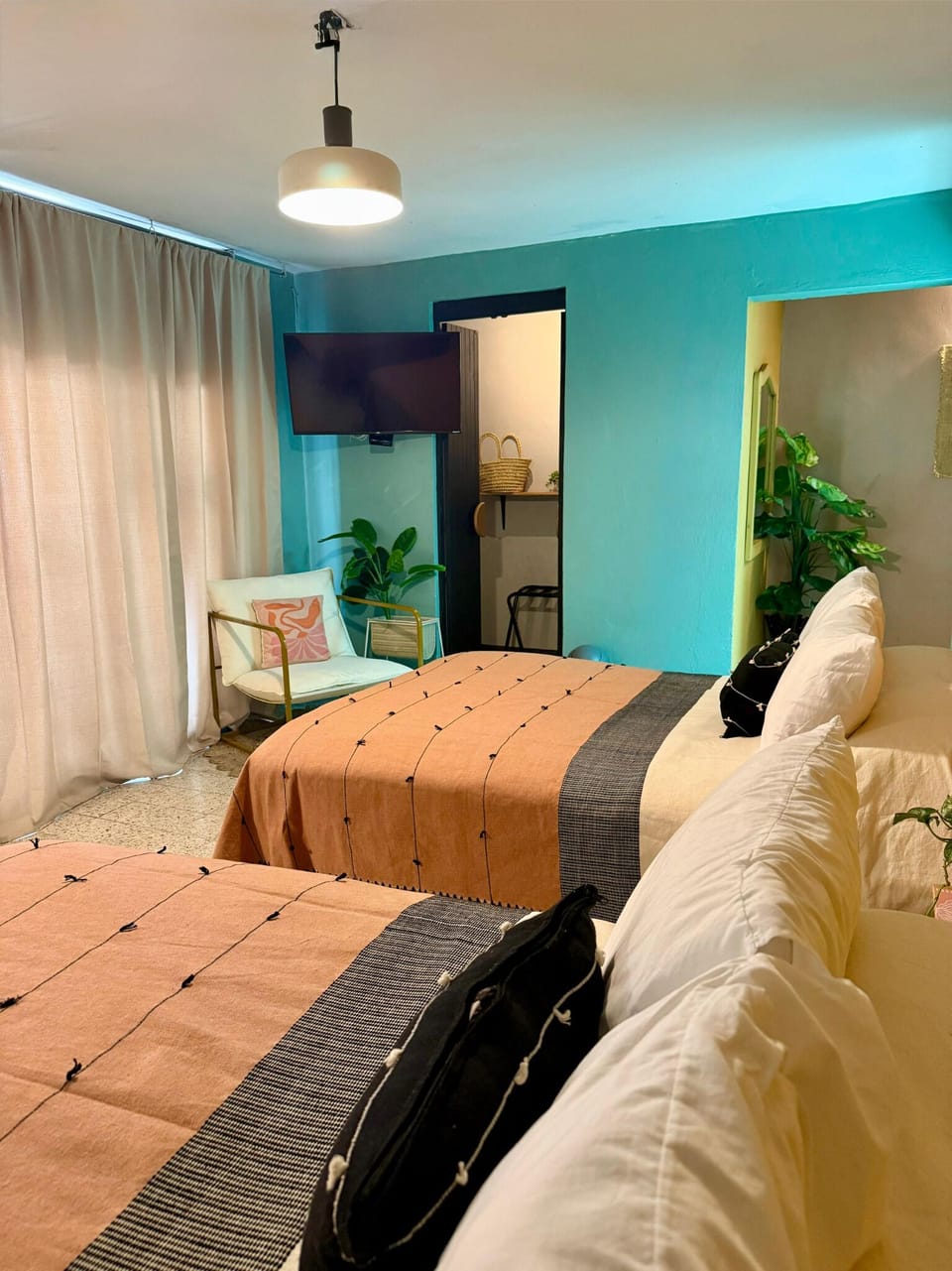 Standard Double Room | Laptop workspace, blackout drapes, iron/ironing board, free WiFi