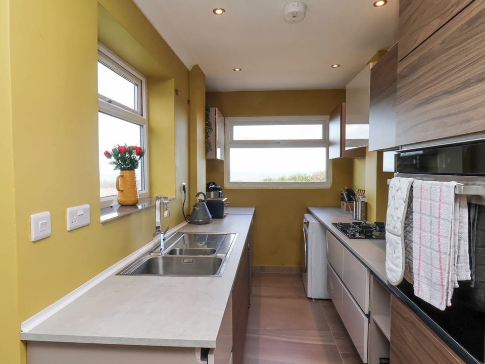 Fridge, dishwasher, electric kettle, toaster