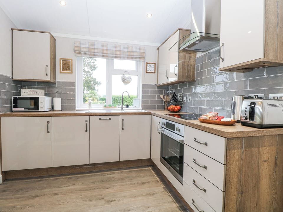 Fridge, dishwasher, electric kettle, toaster