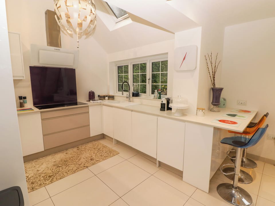 Fridge, dishwasher, electric kettle, toaster