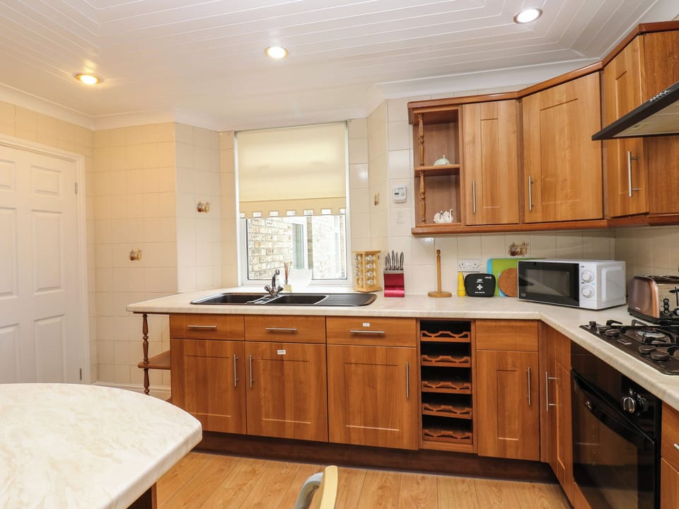 Fridge, dishwasher, electric kettle, toaster