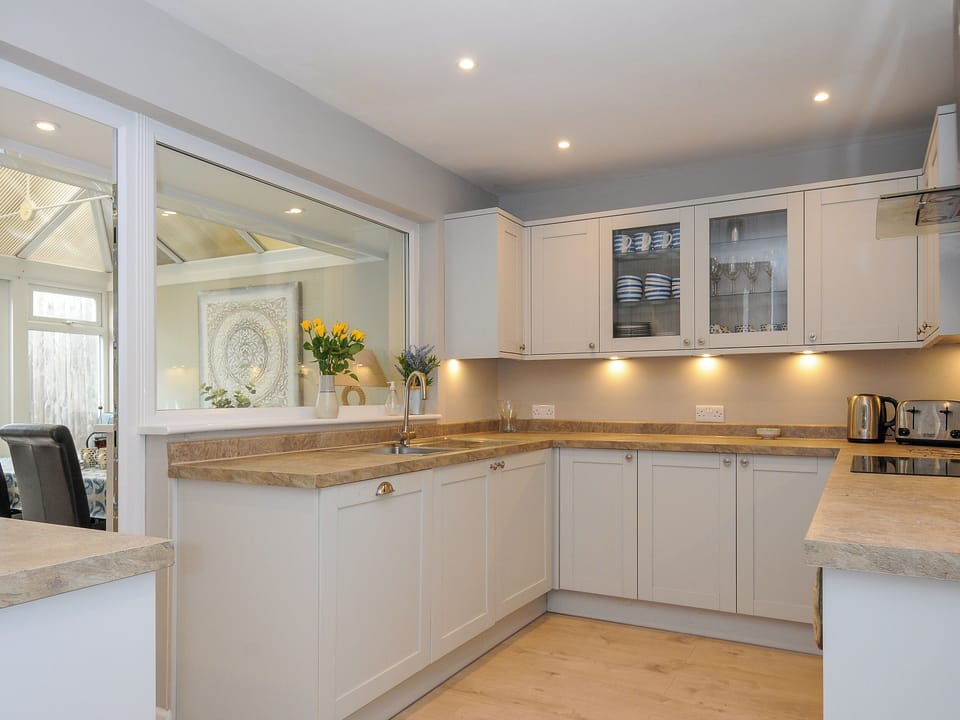 Fridge, dishwasher, electric kettle, toaster
