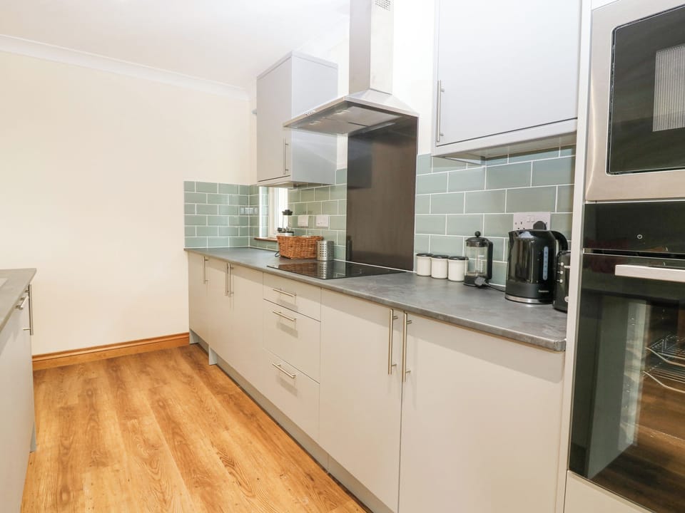 Fridge, dishwasher, electric kettle, toaster
