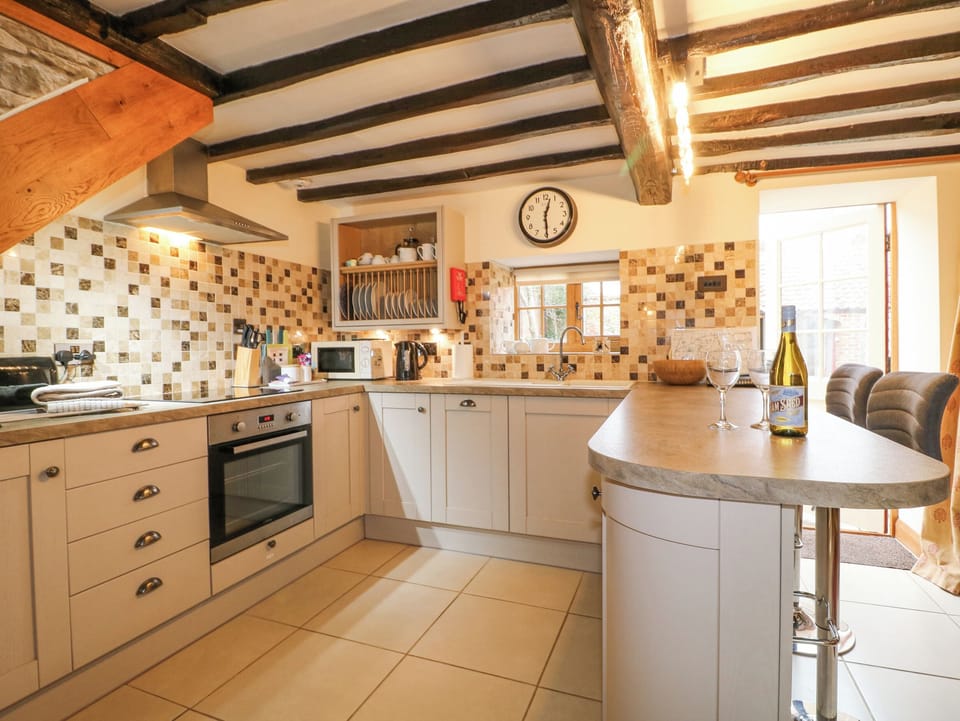 Fridge, dishwasher, electric kettle, toaster