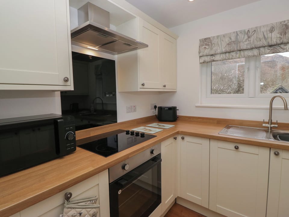 Fridge, dishwasher, cookware/dishes/utensils