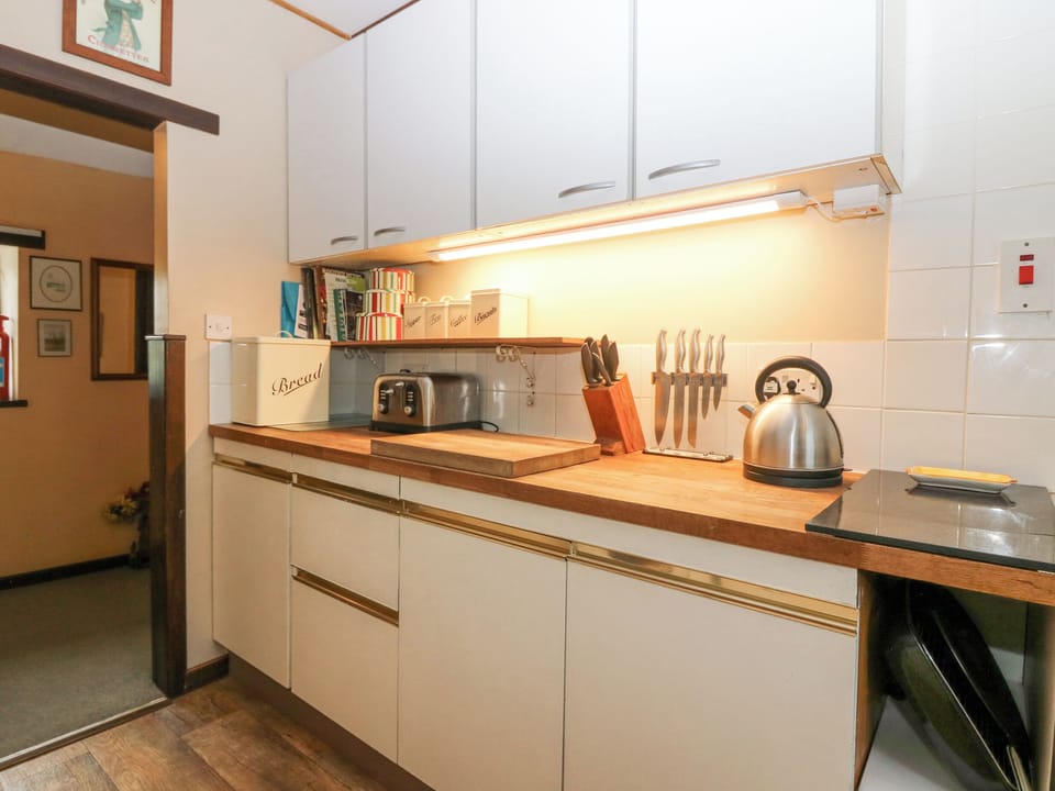 Fridge, dishwasher, electric kettle, toaster