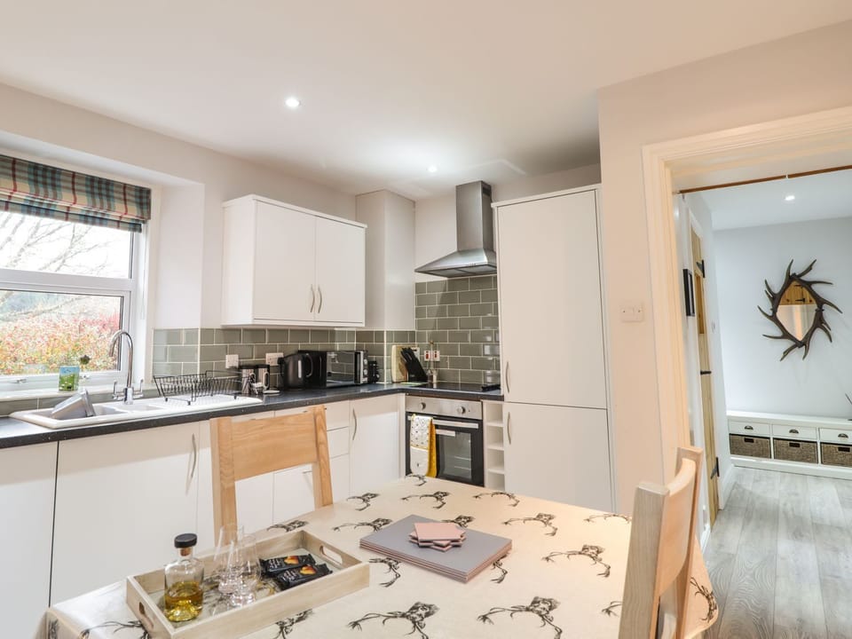 Fridge, dishwasher, cookware/dishes/utensils