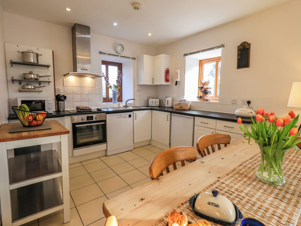Fridge, dishwasher, electric kettle, toaster