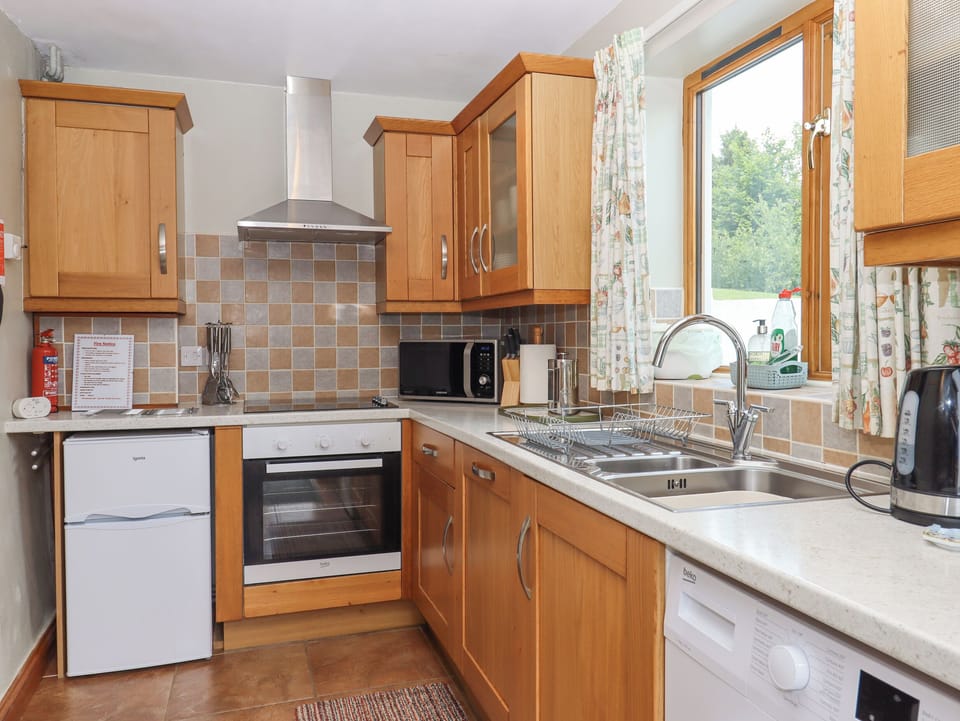 Fridge, dishwasher, electric kettle, toaster