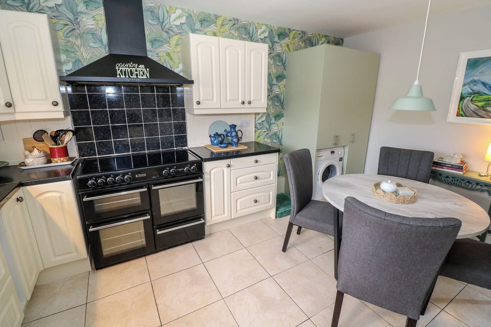 Fridge, dishwasher, cookware/dishes/utensils