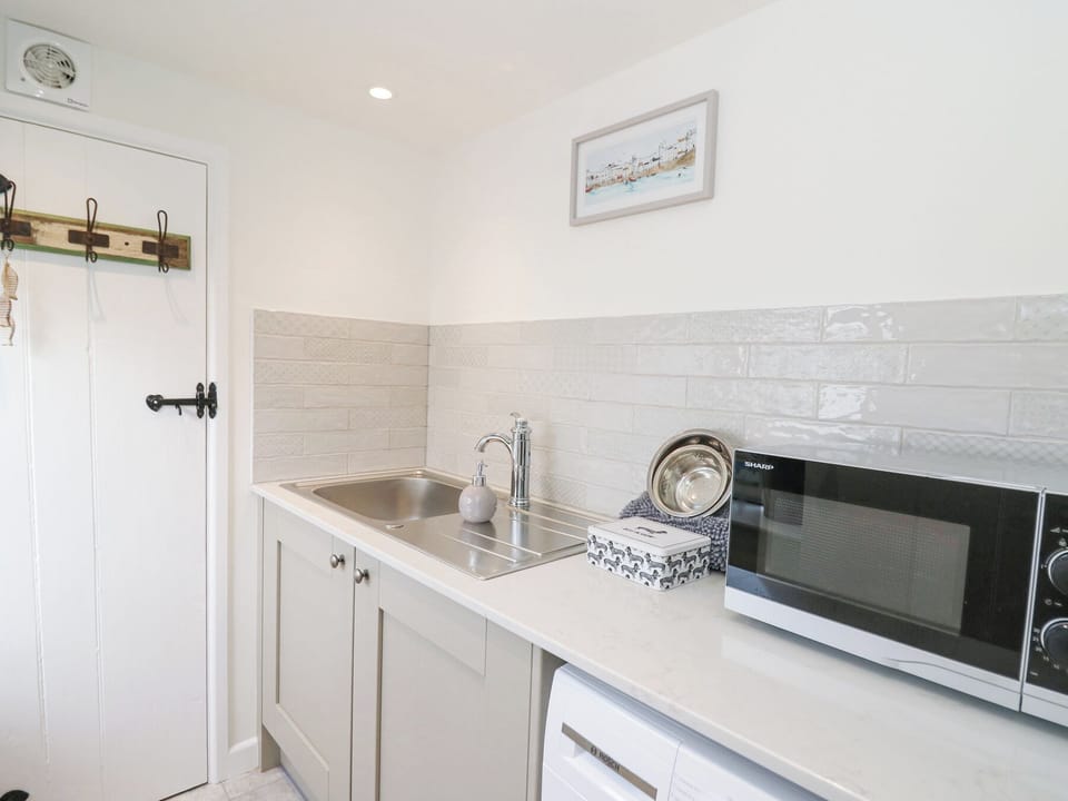 Fridge, dishwasher, electric kettle, toaster