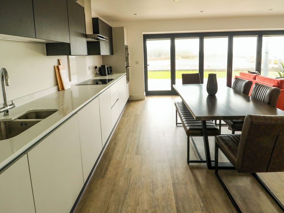 Fridge, dishwasher, electric kettle, toaster