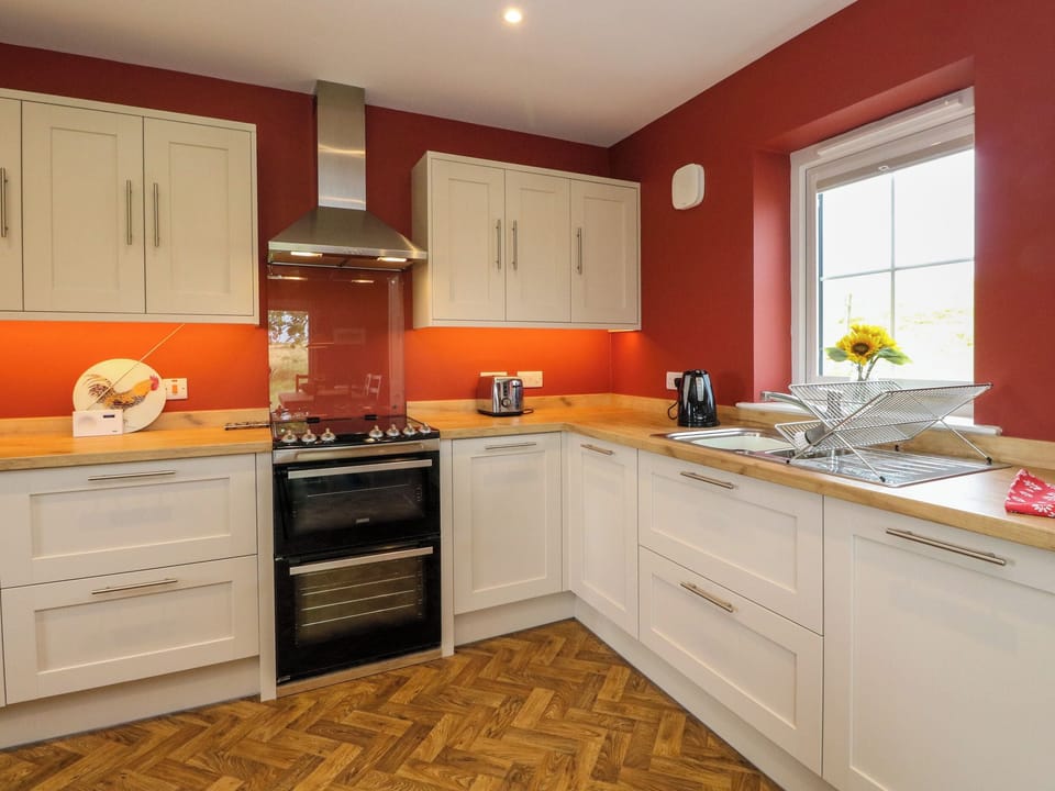 Fridge, dishwasher, electric kettle, toaster