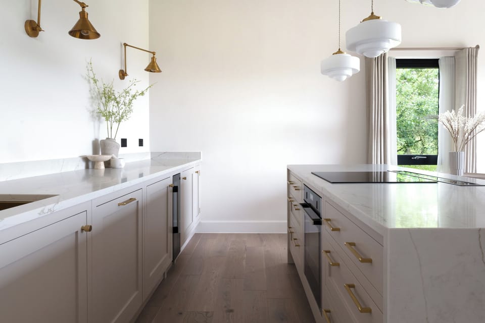 Fridge, dishwasher, electric kettle, toaster