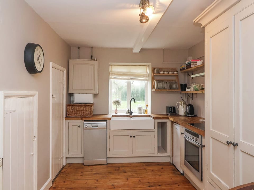 Fridge, dishwasher, electric kettle, toaster